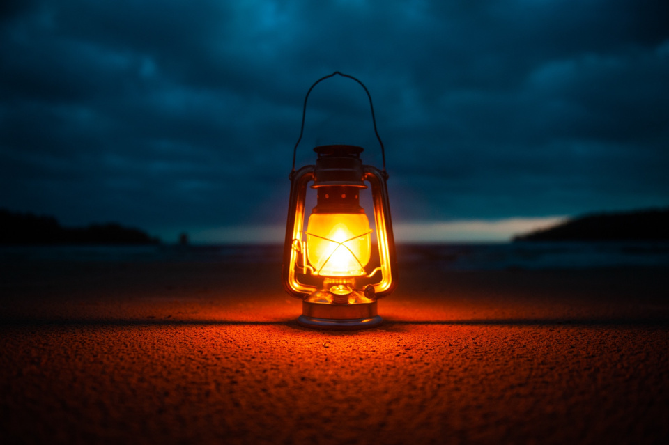 Lantern lighting up the night