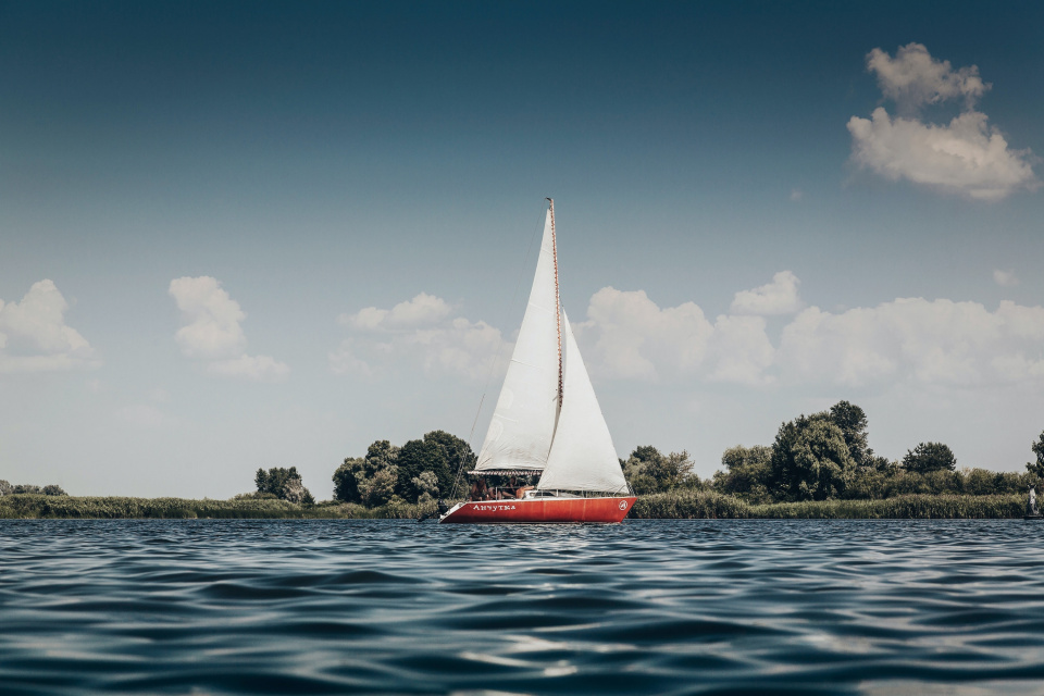Sailboat on calm water