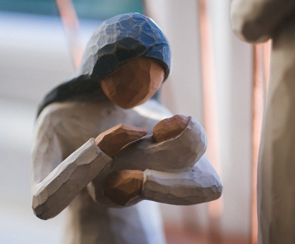 Figurine of Mary and baby Jesus